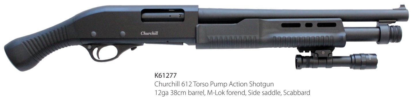CHURCHILL PUMP 12GA 3″ 15″ BRL SHOCKWAVE GRIP *FREE SCABBARD