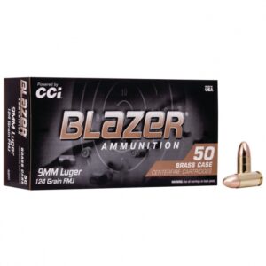 CCI BLAZER BRASS 9MM LUGER 124GR FMJ