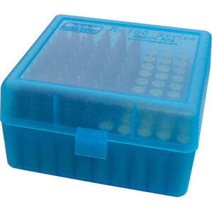 FLIPTOP 100RD SMALL RIFLE AMMO CASE CLR BLUE
