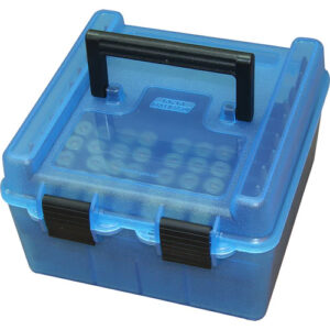 FLIPTOP 100RD LARGE RIFLE AMMO CASE CLR BLUE