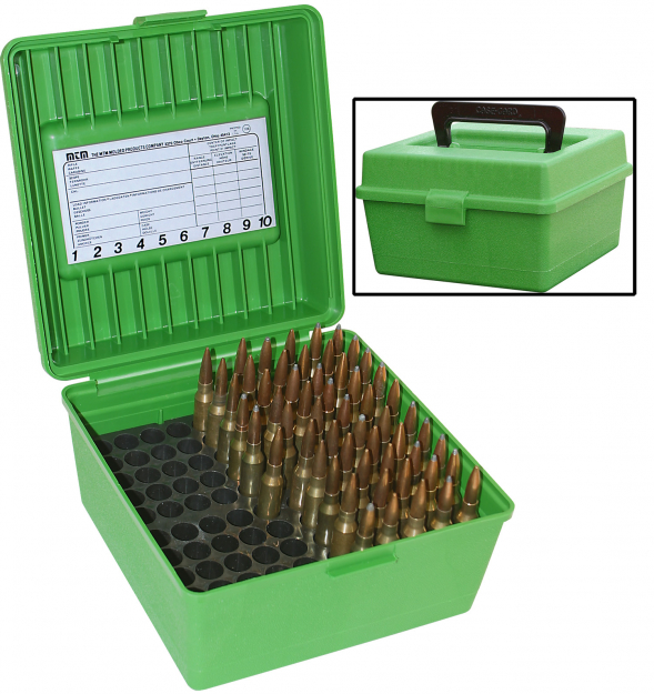 FLIPTOP 100RD MAGNUM RIFLE AMMO CASE GREEN