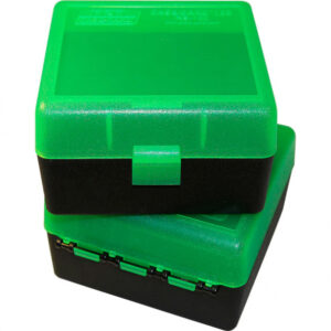 FLIPTOP 100RD SMALL RIFLE AMMO CASE CLR GREEN/BLACK