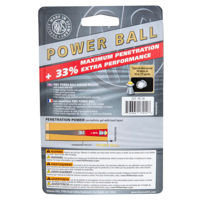 RWS POWER BALL .177 AIRGUN PELLET 200 CT - Image 5
