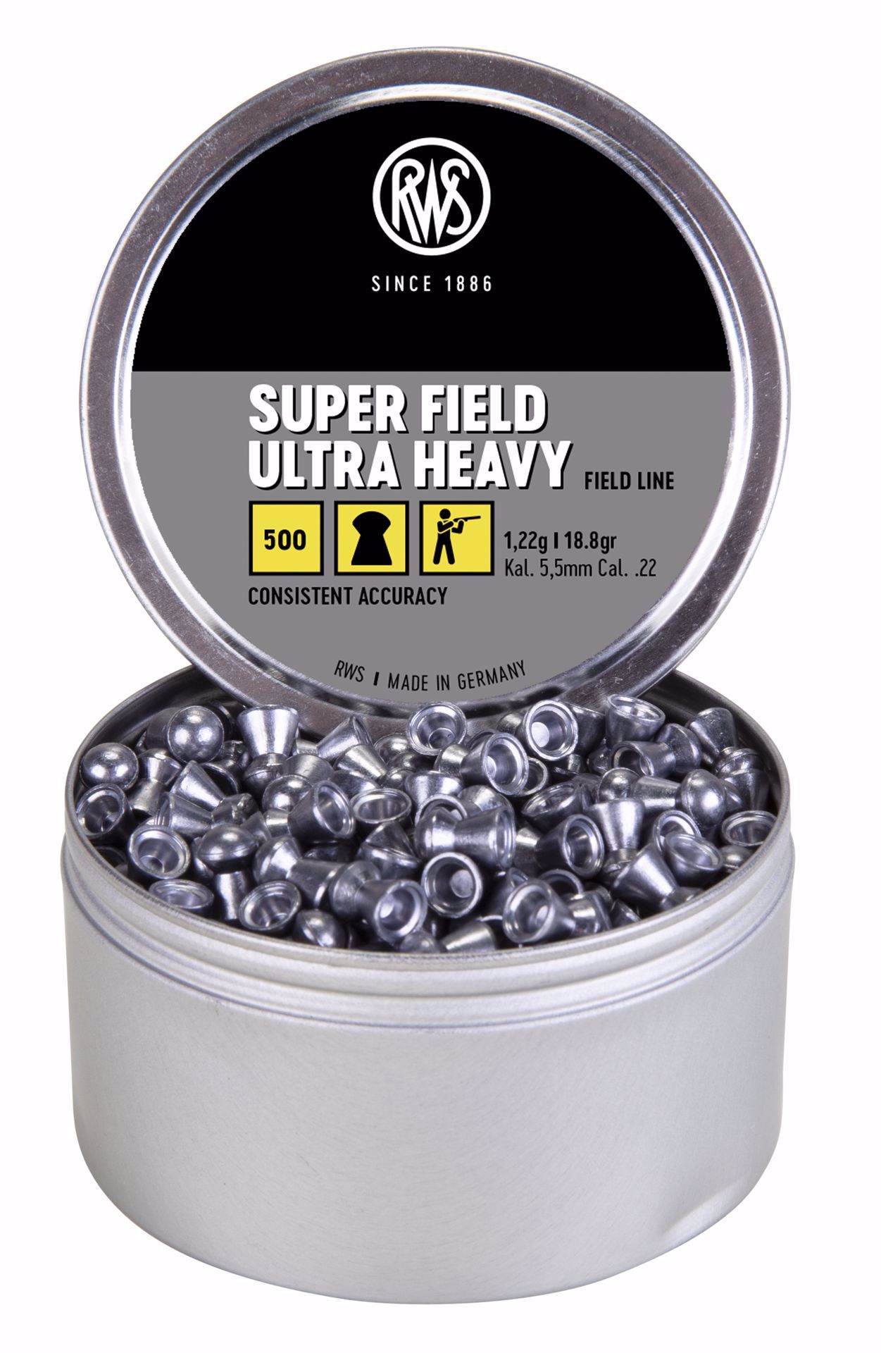 RWS SUPERFIELD ULTRA HEAVY DOMED .22-500CT