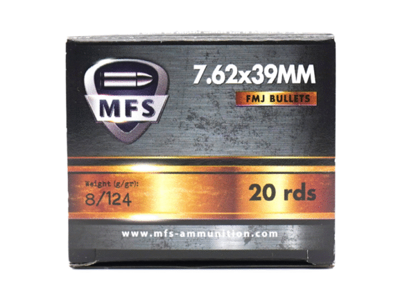 RUAG 7.62X39 124GR FMJ 20 ROUND BOX