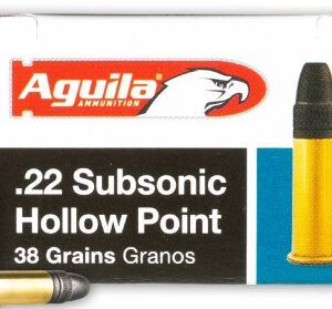 AGUILA .22 LR SUBSONIC HP 38 GR