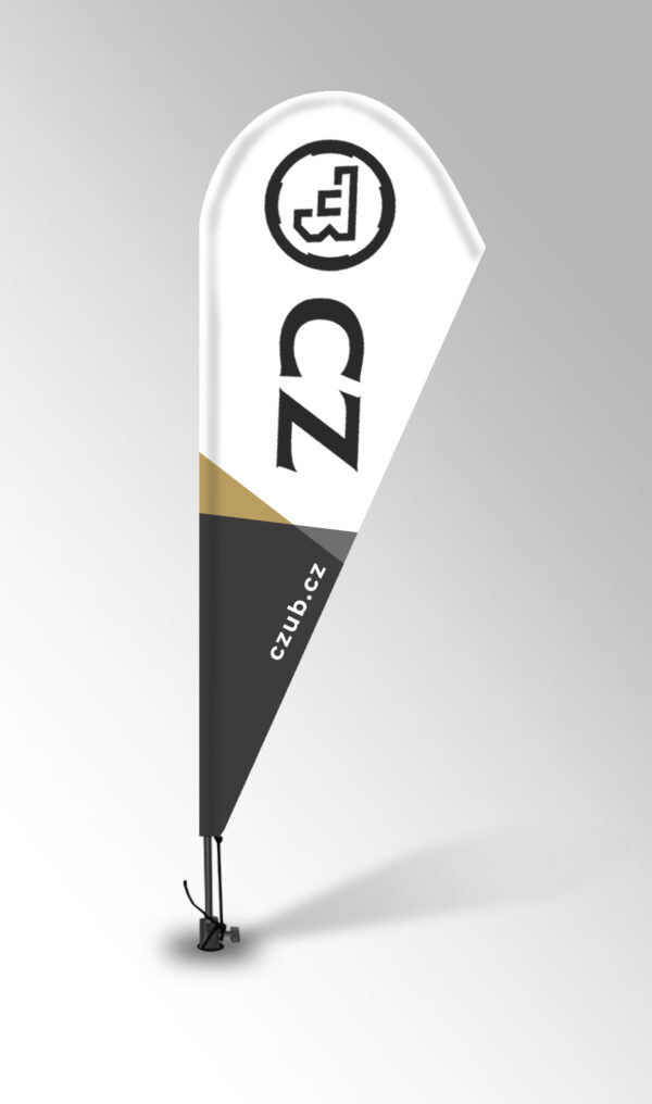 CZ BEACH FLAG CZ LOGO 310X60CM