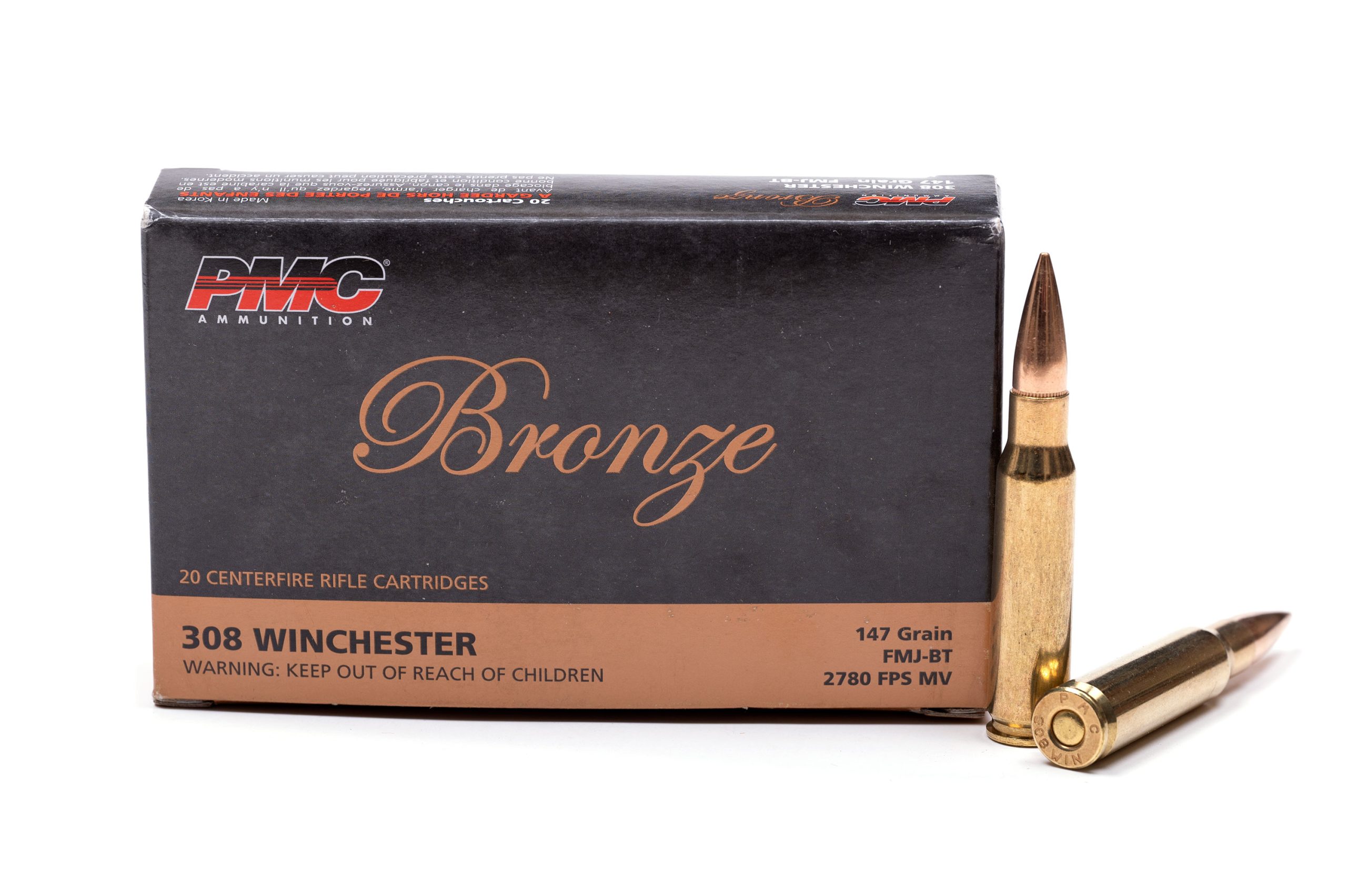 PMC Bronze 308 Win 147 Gr FMJ-BT Case of 500