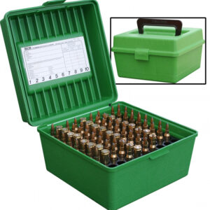 Deluxe Ammo Box 100 Round Handle 22-250 to 458 Win